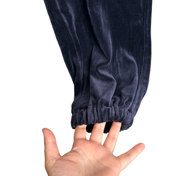 Nili Lotan Lyvia Luxe Velour Jogger Sweatpants Navy Women’s Size Small Casual - Picture 8 of 12